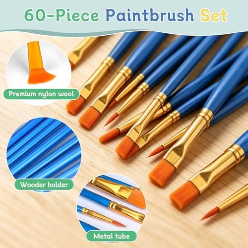 26 Set 8x10Inch Canvas and Easel Set, 164pcs Painting Supplies Kit - Image 7