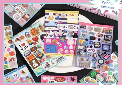 Retro Sticker Book, 2 Set Sticker Books, Vingtage Color - Image 7