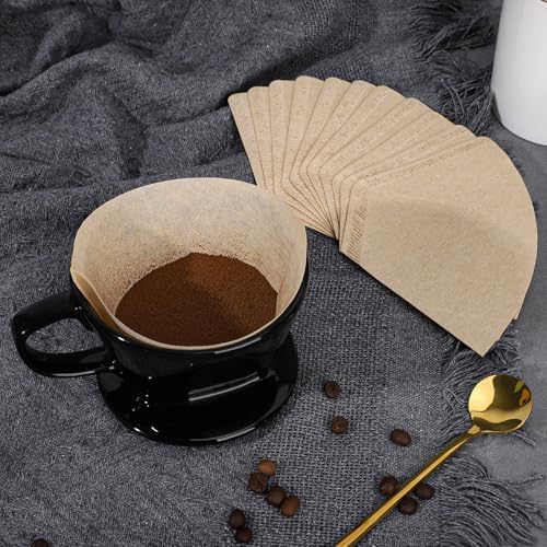 Segarty Pour Over Coffee Maker Set, Single Cup Black Ceramic Coffee Dripper with 200PCS Size #2 Cone Filter Paper, Slow Drip Pourover Brewer for Home Office Travel Camping - Image 6