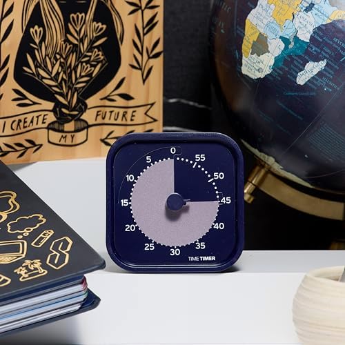 Time Timer MOD Home - Metallic Series - Individual Sized 60 Minute Visual Countdown Timer for ADHD, Adults, Students, and Pomodoro with Silent Operation (Metallic Indigo) - Image 6