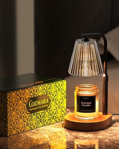 Candle Warmer Lamp with Timer & Dimmer for Yankee Candles, Adjustable Height Candle Warmer for Jar Candles, Wax Melt Lamp for Cozy Home Decor & Gifts,Glass, 2 Bulbs - Image 6