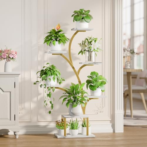 BACEKOLL Plant Stand Indoor with Grow Light, 7 Tier 49" Lighted Plant Shelf - Image 7