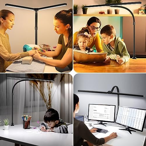 LED Desk Lamp with Base, 18W Dimmable Light, No Remote - Image 6