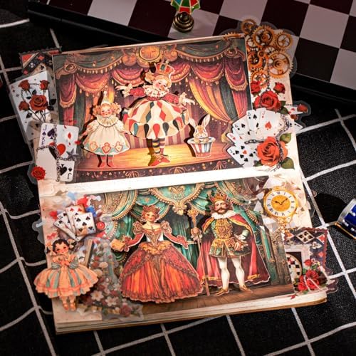 90 Pcs Vintage Circus Sticker Set for Scrapbook Journaling - Image 6