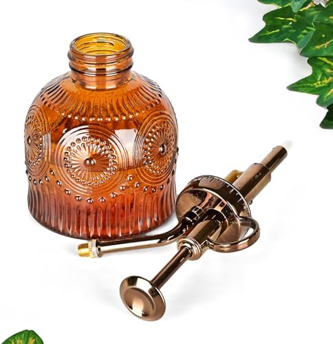 Glass Plant Mister Spray Bottle, 230ML Vintage Plant Spritzer, Succulent Watering Bottle Glass with Top Pump, Small Plants Sprayer Watering Can for Indoor Outdoor House - Brown - Image 7