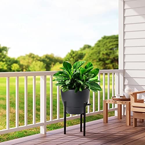 UOUZ 12 inch Large Self Watering Pots, Plastic Planters with 60oZ Removable Deep Reservoir and Multi Mesh Drainage Holes for Indoor Outdoor Garden Plants and Flowers, Black - Image 7