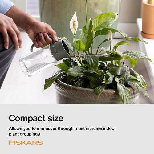 Fiskars 17oz Glass Watering Can for Indoor Plants, Easy Fill Top, Clear - Image 6