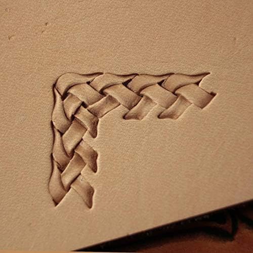 DandS ltd Leather Stamp Tool, Basket Weave, Professional Steel Craft Tool for Leatherworking, Embossing, Carving & Stamping Leather Projects, Belts Wallets & DIY Projects Compatible with Mallet #317Y