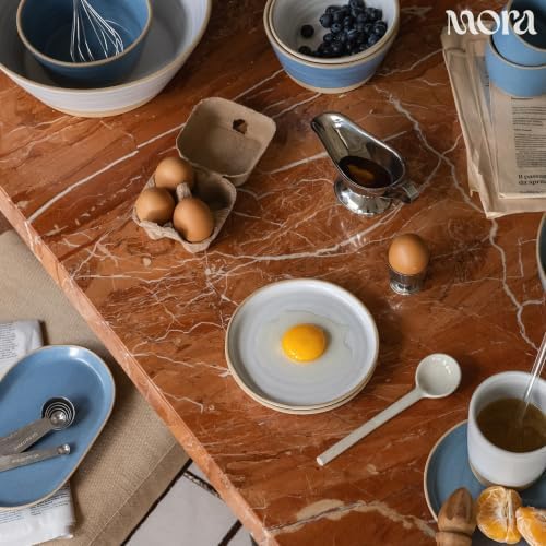 Mora Ceramic Decorative Tray - 9.4in Dish for Jewelry, Perfume, Makeup, Accessories, Candle, in the Bathroom Vanity, Bedside, or Kitchen Counter. Cute Organizers - Sky - Image 5