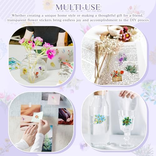 240Pcs Gilt Flower Stickers for Scrapbooking,Self-Adhesive Floral Stickers Scrapbook Supplies Journaling for Water Bottle Adult Card Making Letters DIY Cards Decoration - Image 6