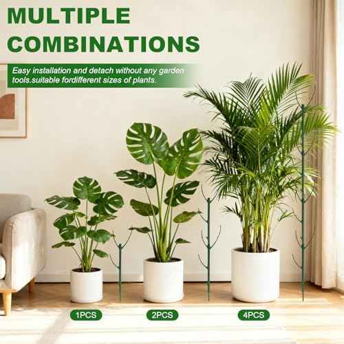 5 Pack Stackable Plant Support Stakes Indoor/Outdoor Support Pole - Image 6