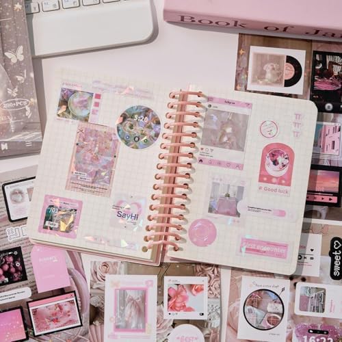 200+ Japanese Stickers Book Set,20 Sheets Kawaii Stickers Book for Scrapbooking,Korean INS Stickers for Junk Journal,Calendar,Bullet Journaling,Planner,DIY Craft(Minimalist Style 3) - Image 6