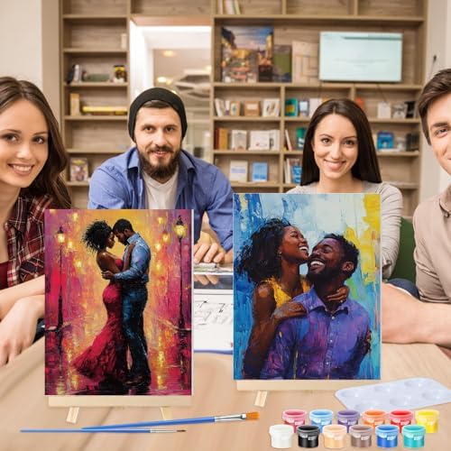Zhanmai 20 Set Pre Drawn Canvas Painting Kit, Sexy Couples - Image 6