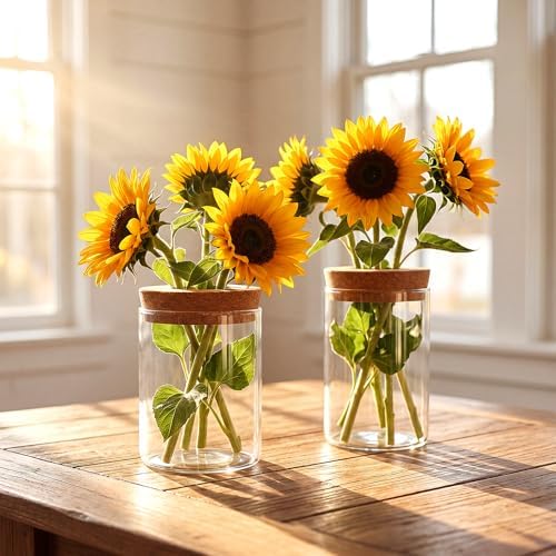 6Pcs 3 Size Glass Plant Propagation Stations, Desktop Flower Vases - Image 7