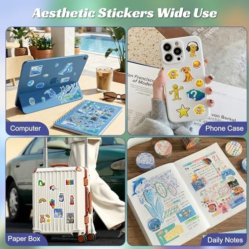TikTok Viral Dreamcore Sticker Book– Japanese Retro Sticker Book with 30 Unique Pages, 9 Shiny, 12 Matte & 9 Smooth Sheets, Scrapbook Book for Journaling, DIY, Laptop & Phone Decoration(Dreamcore 3) - Image 6