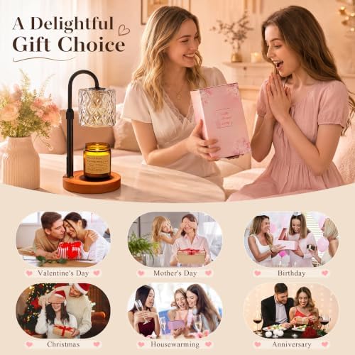 Candle Warmer Lamp with Timer, Birthday Gifts for Women, Room Decor, Amber - Image 7