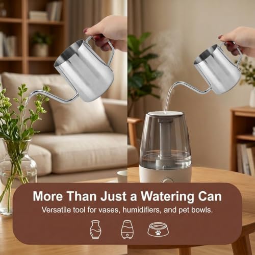 Plant Watering Can, 12 oz / 350 ml Stainless Steel Indoor Plants - Image 6