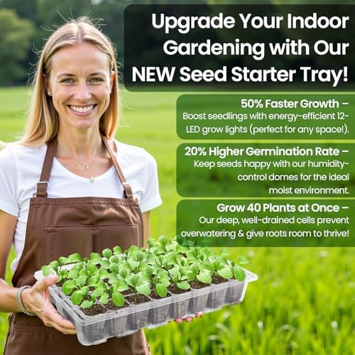 Bonviee Seed Starter Trays with Grow Lights, 80 Cells, 2 Pack - Image 7