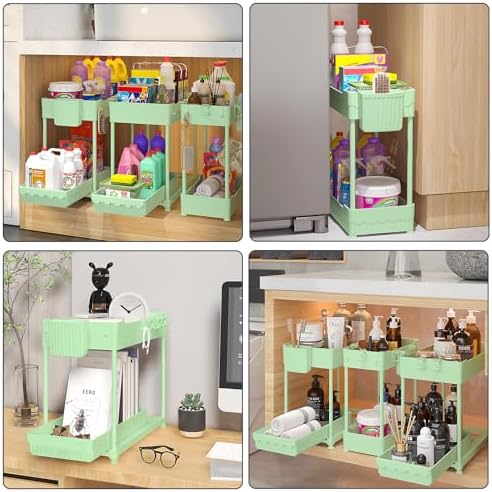 Sevenblue 3-Pack 2-Tier Under Sink Organizers with Sliding Drawers - Image 6