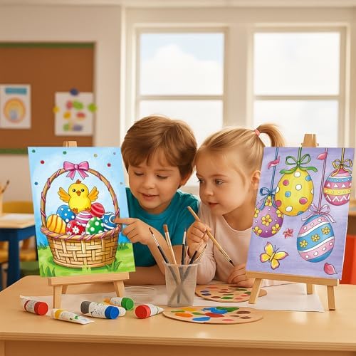 Louise Maelys Easter Pre Drawn Canvas to Paint for Kids,12 Pack - Image 7