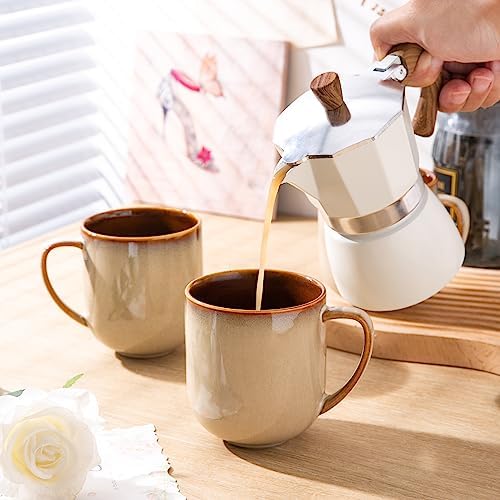 LERATIO Ceramic Coffee Mugs Set of 6,12oz Handmade Coffee Mugs Set - Image 7