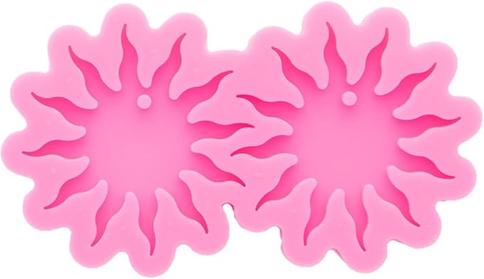 shining queen 103Pcs Sun Flower Shape Resin Earring Mold Silicone Resin Jewelry Molds 3 Pair Epoxy Resin Casting Molds for Women Earring Crafts Including 100 Earring Accessories DIY Necklace Pendant