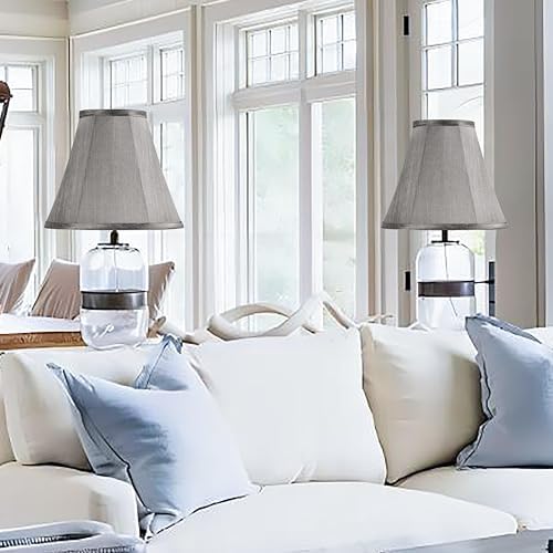 GO&SO Grey Bell Lamp Shade, Medium, 6"Top x 13"Bottom x 9.8"High - Image 7