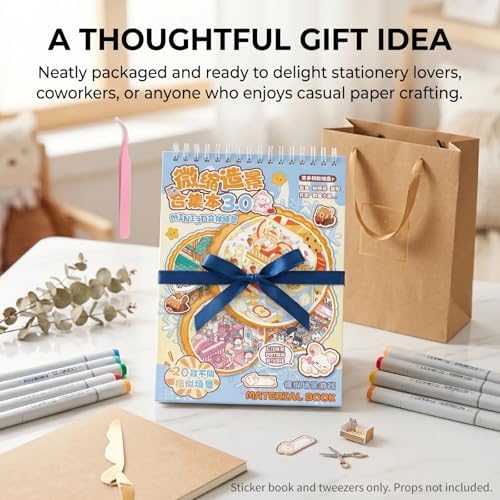 3D Miniature Room Sticker Book, Blue - Image 7