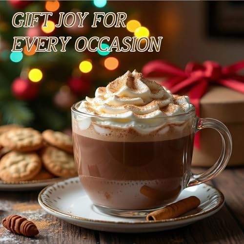 12 Pack Glass Coffee Mugs with Handles, 12 Ounces Glass Breakfast Mugs Bulk, Clear Tea Cups for Hot/cold Drinks, Glassware Set for Americano, Latte, Cappuccino(Simple) - Image 6