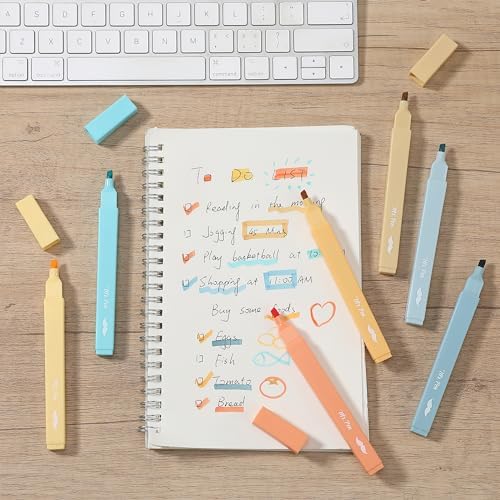 Mr. Pen- Aesthetic Highlighters No Bleed, 8 Pack, Assorted Colors | Chisel Tip, Cute Highlighters Assorted Colors for Journaling, Highlighting, Underlining, Fast Dry, Back to School Supplies - Image 7
