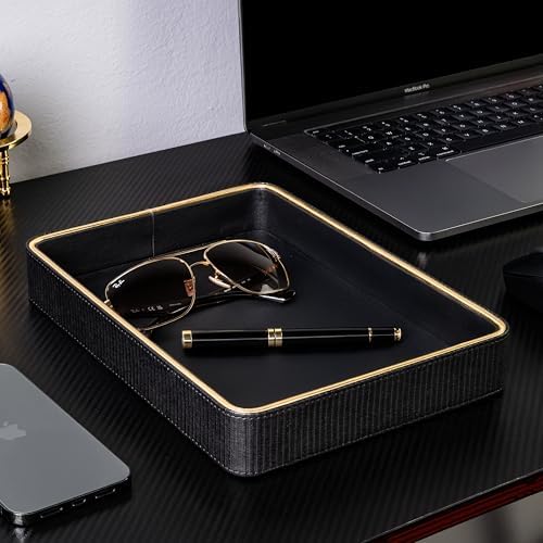 Leather Catchall Valet Tray for Men| Mens Valet Catch All Tray Key Basket| Leather Organizer - Image 7