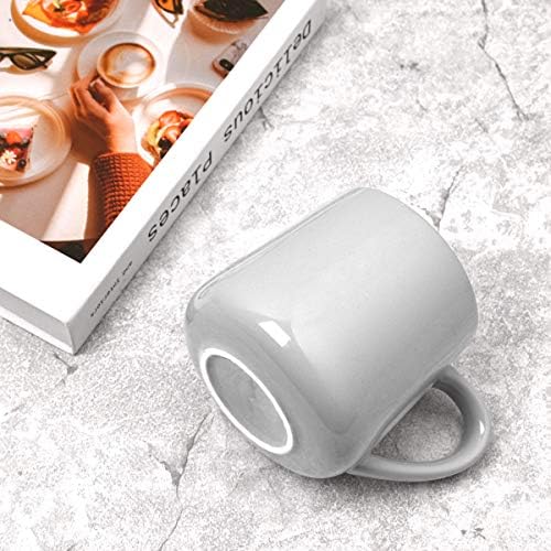 Bosmarlin Large Glossy Ceramic Coffee Mugs Set of 2, Tea Cup for Office and Home, 18 oz, Suitable for Dishwasher and Microwave(Gray, 2) - Image 6