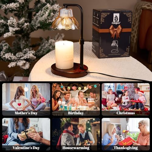Candle Warmer Lamp with Timer and Dimmer-Candle Warming Lamp for House Warming Gifts,Brithday Gifts for Women Mom,Adjustable Height for Wax Warmer Lamp,Home Decor - Image 6