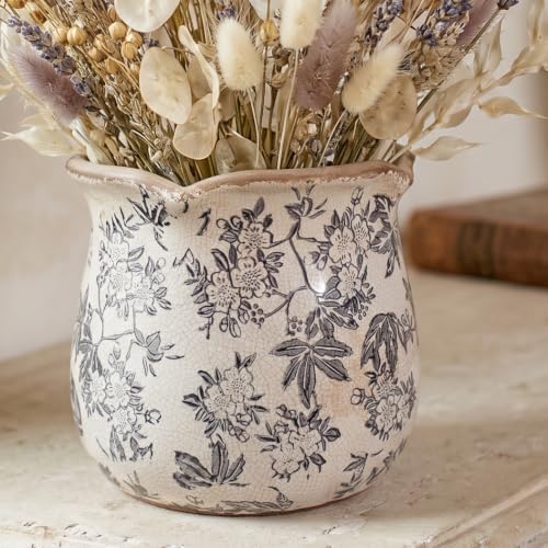 Vintage Ceramic Planter & Utensil Holder for Kitchen Counter, Rustic Gray - Image 5