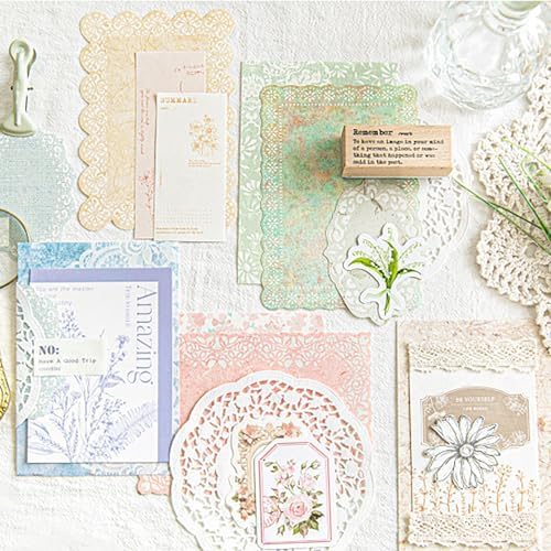 Doraking 100pcs Vintage Floral Scrapbook Paper Journaling Stickers Assorted Set, Material Paper Memo Junk Journal Supplies for Bullet Journaling Retro Crafts Planner Collage Card Album - Image 7