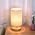 Desk Lamp Wooden Table Lamp 40W Ambient Night Light Minimalist Lamps for Nightstand Modern Aesthetic Bedside Lamps Night Stand Lamp Mood Lighting Home Bedroom Decor Cute Stuff (Beige) - Image 7
