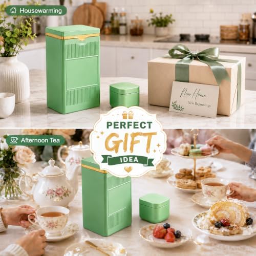 10 Pack Tea Tin with Airtight Lid, Tea containers for Loose Tea Storage - Image 7