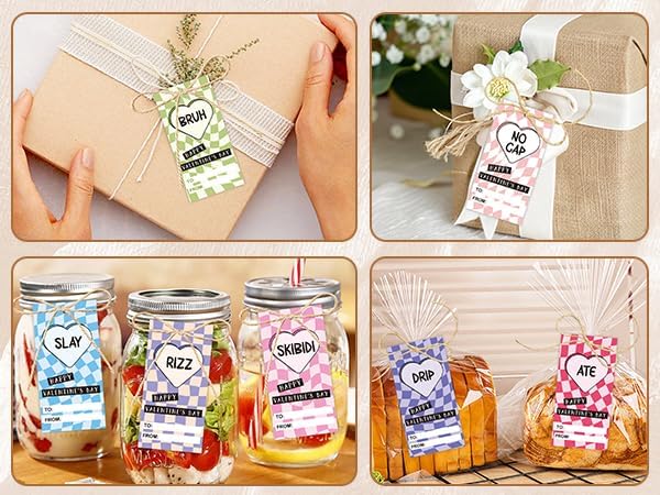 Tweens Slang Valentine’s Day Cards, 36 Pcs Funny Valentines Exchange School Set with Strings, Cool Teen Valentine Cards for School Class Party Favors Middle School Gift Ideas