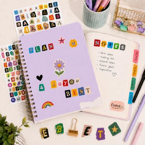 2510PCS Alphabet, Number & Symbol Stickers, 1255 Unique Designs × 2 Sets - Image 6