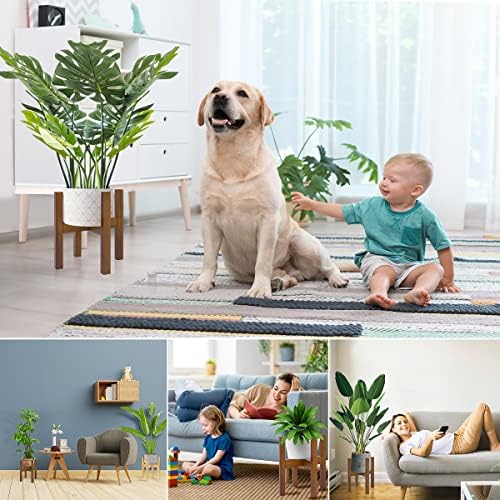Rnined Adjustable Plant Stand Indoor,Bamboo Mid Century Modern Plants Stands, Stable Plant Holder,Fit 8 9 10 11 12 inch Pots (Pot & Plant Not Included) (Pack of 20) - Image 6