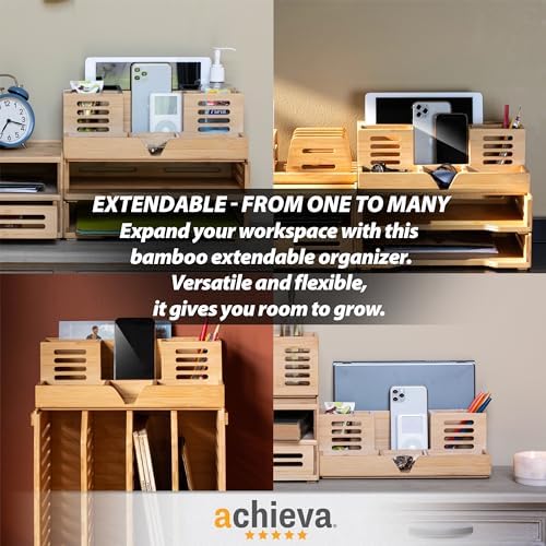 Achieva Bamboo Desk Organizer (71001) - Image 6