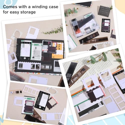 94PCS Junk Journal Supplies Movie Film Stickers Vintage Scrapbook Paper Kit for Scrapbooking Supplies Film Strip Photo Frame Decorative CraftPaper Set for Planners DIY Art Crafts Collage Album - Image 7