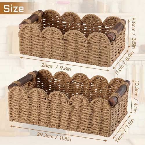 Wicker Baskets for Organizing Toilet Paper Storage Basket - Image 7