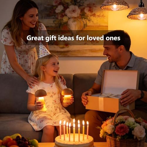 Cordless Wooden Mushroom Lamp, Rechargeable,LED Table Lamp - Image 6