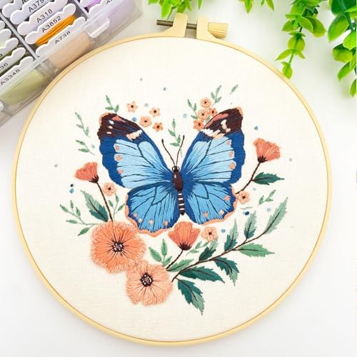 Silentsea Blue Butterfly Embroidery Kit for Adults - Image 7