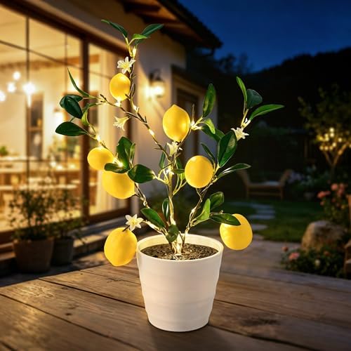 Artificial Lemon Tree Lamp Night Light for Home Shop Cafe Wedding Decor - Image 7