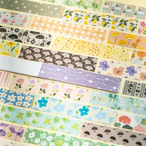 Aromoty Slim 192Pcs Washi Stickers Book Kit, 6 Sets Flowers - Image 6