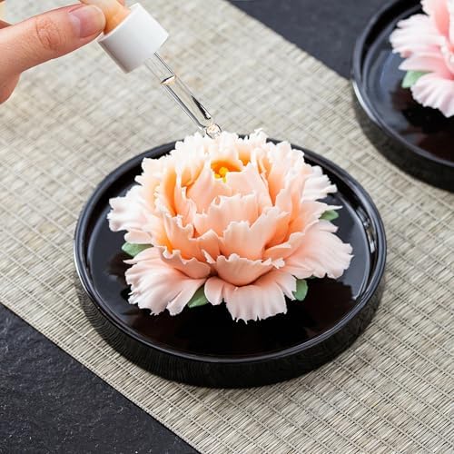 Passive Diffuser Ceramic Flower Aromatherapy – Exquisite Handcrafted Ceramic Decorative Essential Oil Diffuser for Office Desk, Home, and Yoga, with Robust Gift Box Packaging (White Peony) - Image 6