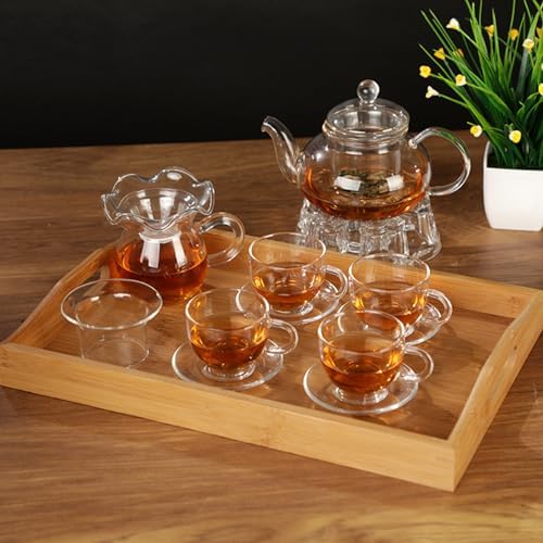 Glass Teapot Stovetop Safe-Clear Teapot with Removable Infuser-Loose Leaf and Blooming Tea Maker (20.3oz) - Image 7