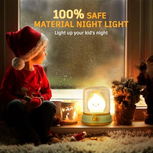 VoMii Ghost Campfire Desk Lamp Cute, Small Bedside Table Lamp Dimmable, 2 Modes Warm Night Light with Timer, Cordless Rechargeable Battery Night Light for Kids Teens, Vintage Ambient Light - Image 7